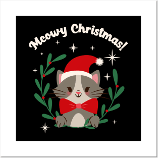 Christmas Kitty - Meowy Christmas Posters and Art